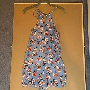 Aeropostale Blue Floral Romper